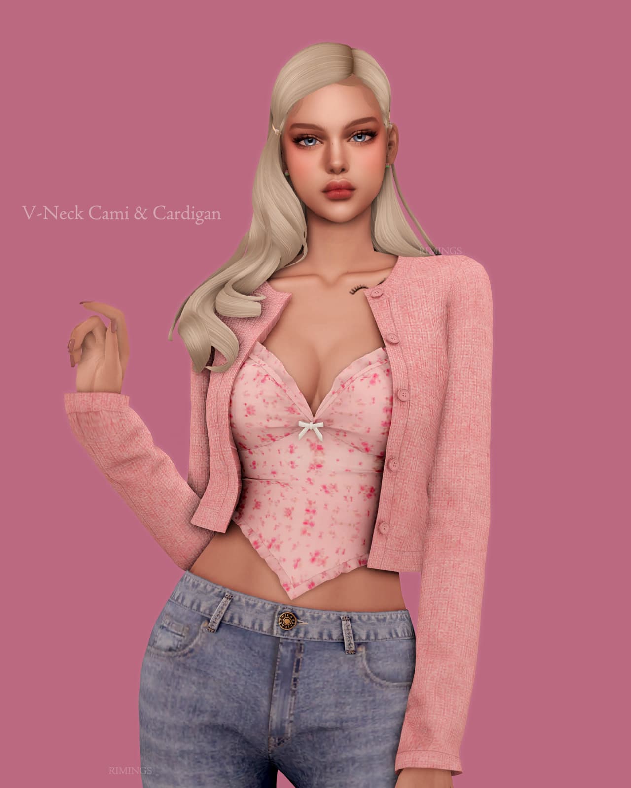 Галерея мода Сет топов Pinkish Girly Tops #1